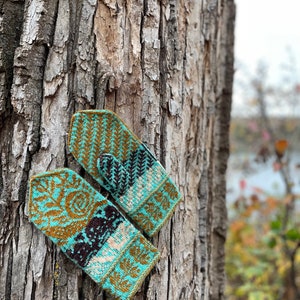 PATTERN/ Gastropod Mitten Pattern/ Snail Mushroom Fair Isle Colourwork image 4