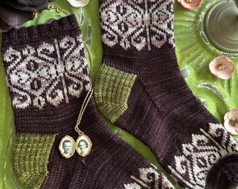 PATTERN** My Beloved Socks Knitting Pattern Fair Isle Socks