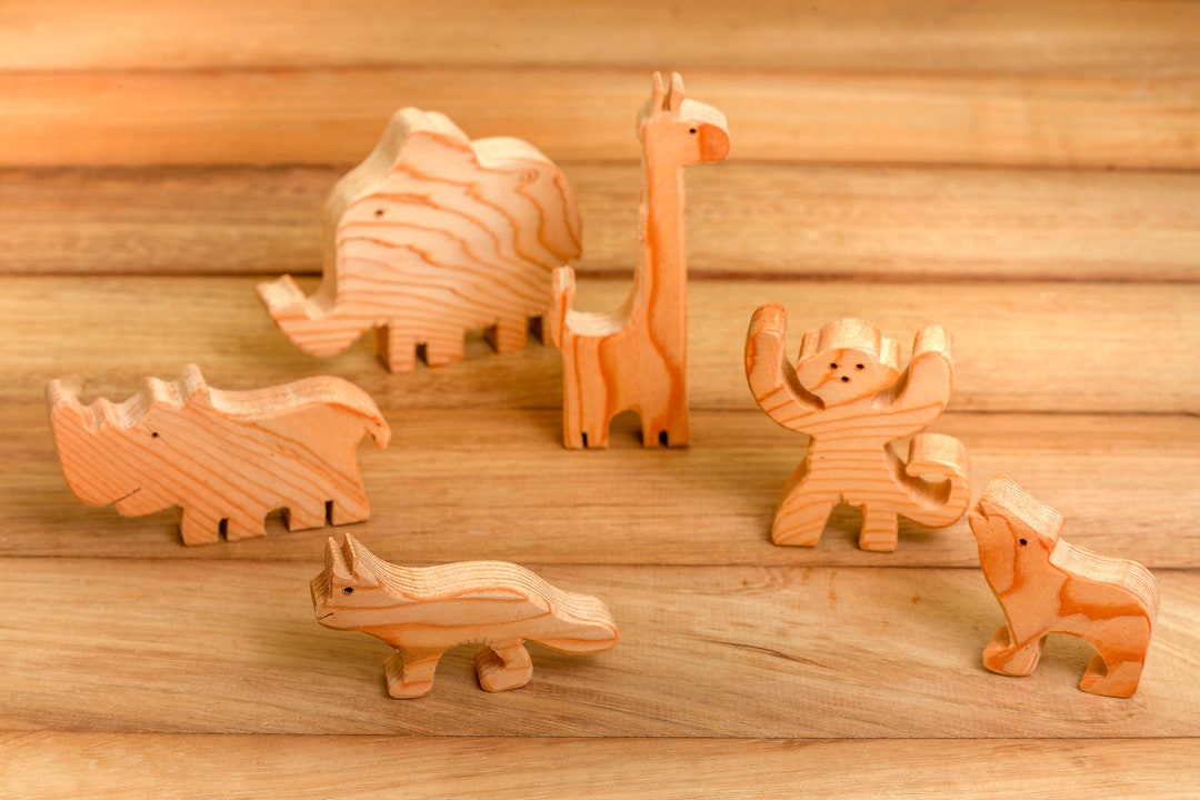 Wooden Animals Toys Set for Kids New Baby Gift Baby Toys Etsy