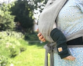 Tragestulpen Beinstulpen Babylegs aus Upcycling Wolle in Dunkelgrün