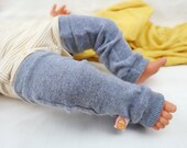 Beinstulpen für Babys und Kleinkinder aus Upcycling Kaschmir in Grau