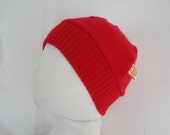 Mütze Beanie für Babys aus Upcycling Kaschmir KU 43 - 45 cm in Rot