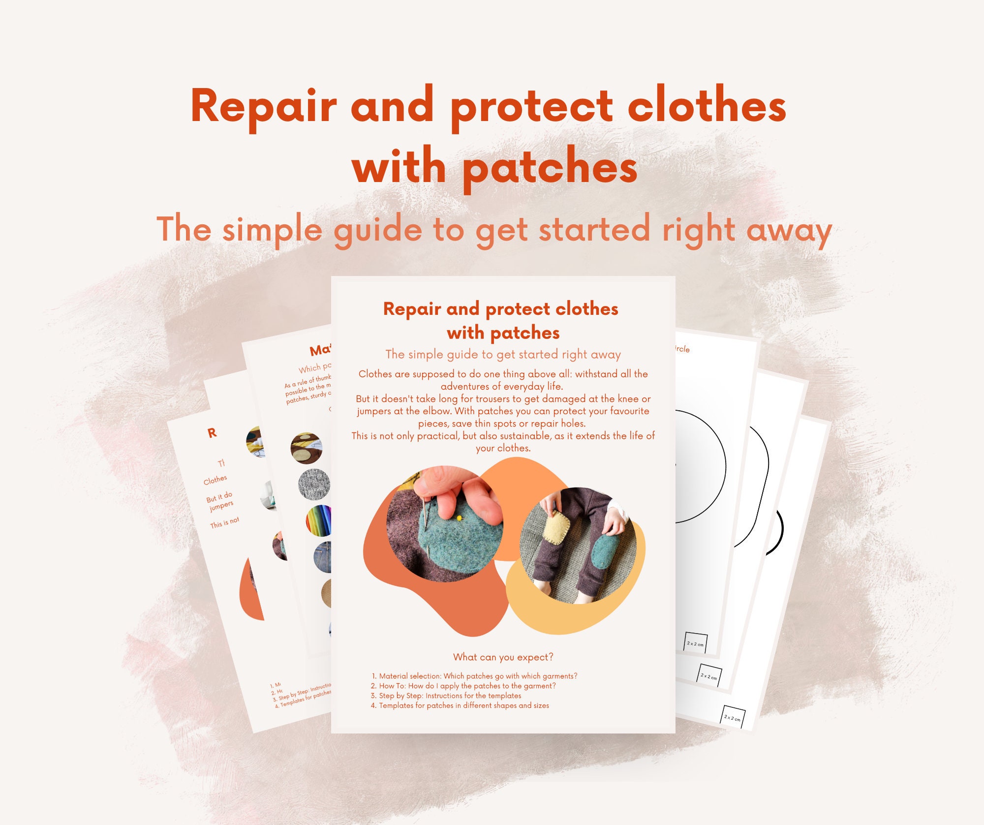 Repair and Protect Clothes With Patches Instructions and Templates as  Digital Download in ENGLISH 