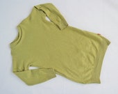 Unisex-Kleid Longshirt Langarmkleid 110/116 aus Upcycling Kaschmir & Seide in Apfelgrün