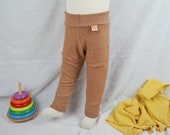 Wollwalk Outdoor-Hose für Babys 74/80 aus Upcycling Wolle & Kaschmir in Hellbraun Beige