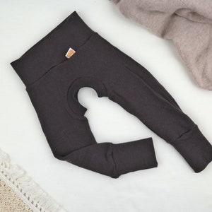 Cowboy pants, chaps, diaper-free clothing for babies 62/68 made from 100% upcycled wool in chocolate brown