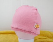 Beanie beanie made of upcycling wool for children from 3 years / KU 52 - 55 in pink