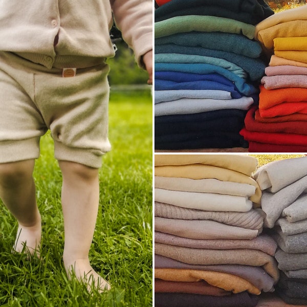 Kurze Hose Shorts für Babys und Kinder aus Upcycling Wolle in deiner Wunschfarbe