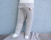 Wollwalk Outdoor-Hose für Babys 74/80 aus Upcycling Kaschmir in Sand Beige