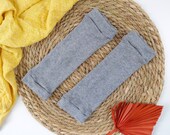 Wool cuffs made of cashmere wool and silk Upcycling Carrying cuffs Leg cuffs Babylegs for babies and toddlers Grey