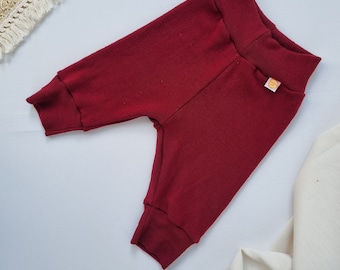 Knickerbocker für Kleinkinder 98/104 aus Upcycling Wolle in Beerenrot