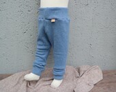 Wollwalk outdoor pants for babies & toddlers 86/92 made of 100% upcycling wool in light blue