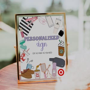 VSCO, girl, Double Digits, 10 years old, Girl party Signage, Teen girl, Teen party, Teen Birthday, Any Age, Editable, Digital, Party sign