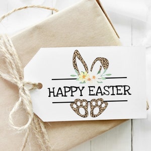 Bearbeitbare Ostergeschenkanhänger: Printable Bunny Design (Digital Download)