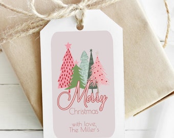 EDITABLE, Christmas Tag, Modern Christmas, Holiday Gift Tag, Holiday Favor Tags, Instant Download, Printable Merry Christmas Tag, Christmas