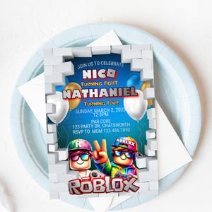Blocks Party, Gamer Party, Videospiel Geburtstag, Videospielparty, Gamer, Arcade Einladung, Jedes Alter, Digitale Einladung,