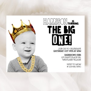 EDITABLE, Big ONE, First Birthday, Photo Invitation, Hip Hop,  Hip Hop party, Notorious, 90s Hip Hop, 1st Birthday, Instant Download