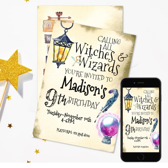 Wizard Birthday Magic Party Magic School Wizard Party - Etsy