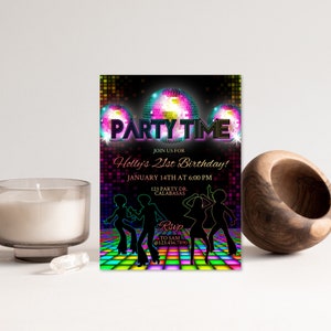 Disco Birthday Invitation: Editable 70s Party, Soul Train (Digital Download)