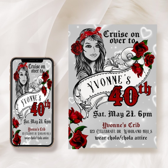 Chola Theme Birthday Chola Party Editable Cholo Girl Any - Etsy