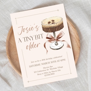 Espresso Martini Birthday Invitation: Adult Cocktail Party (Digital Download)