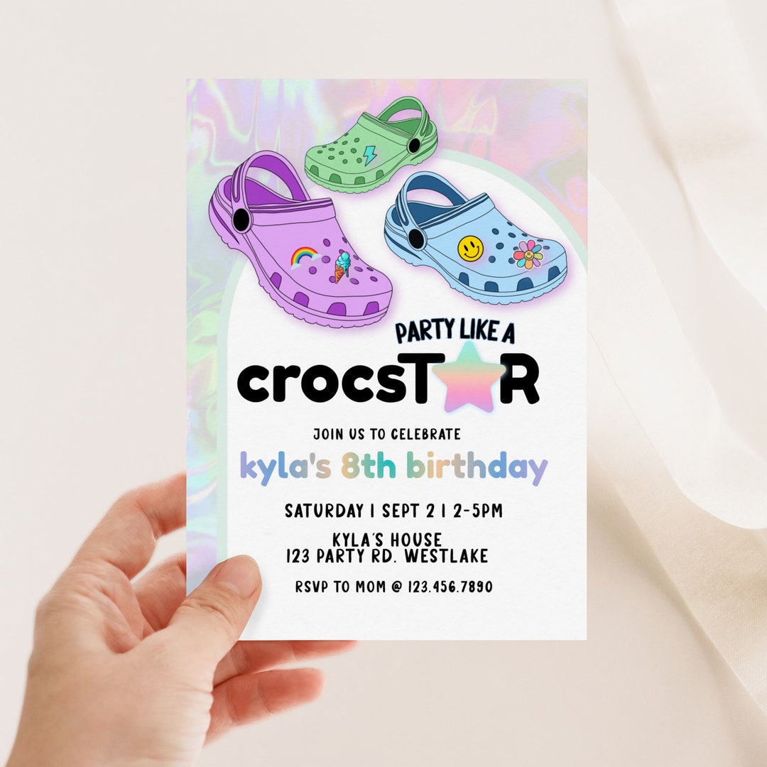 Crocs Party, Crocs Theme, Girl Party, Aesthetic Birthday, Crocs ...