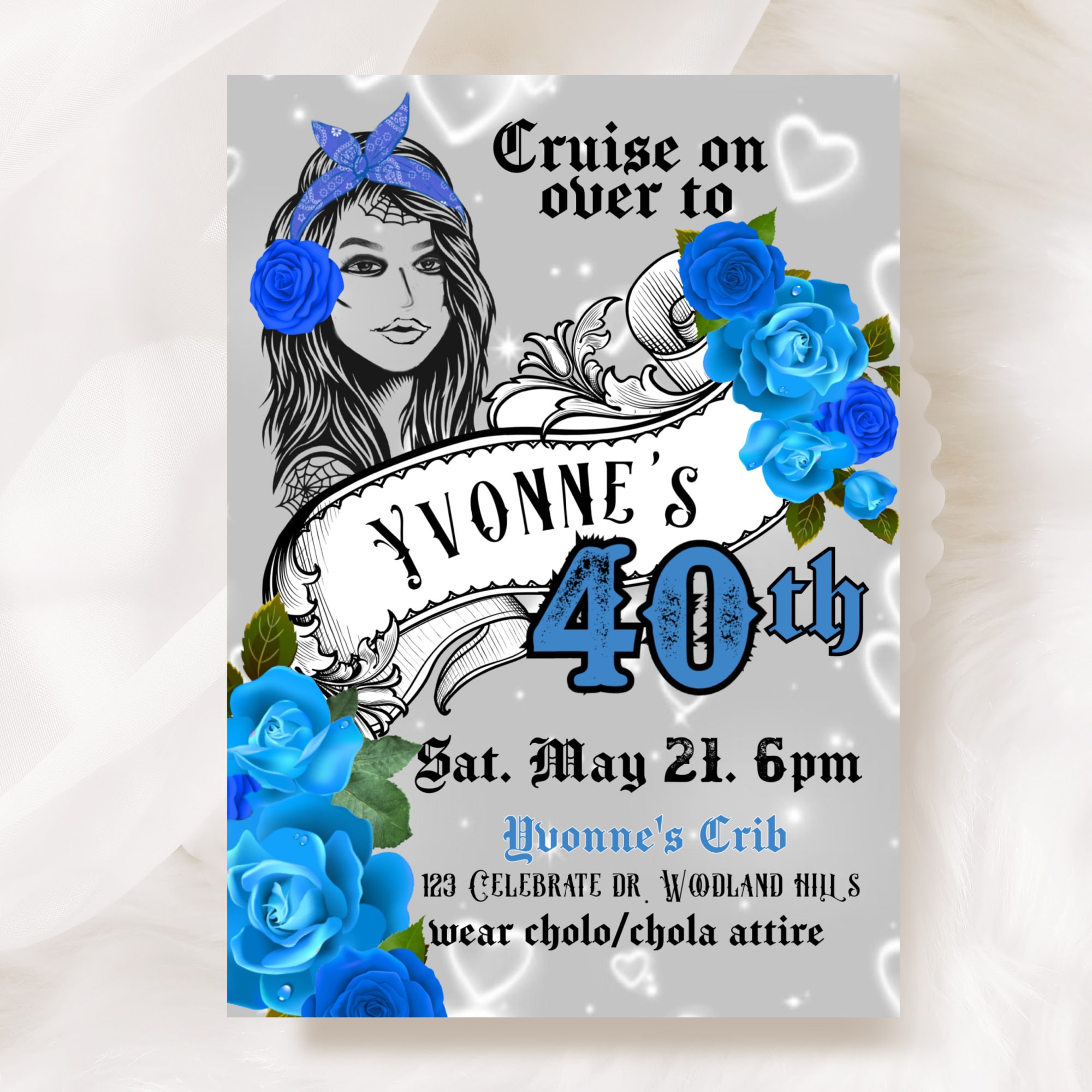 Chola Theme Birthday Chola Party Editable Cholo Girl Any - Etsy