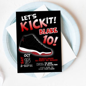 Editable Sneaker Ball Invitation: Teen Birthday Party (Digital Download)