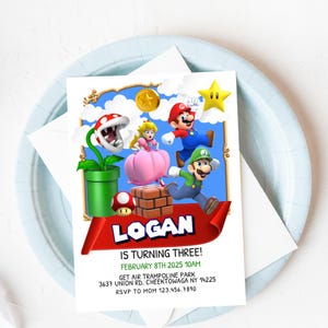 EDITIERBAR, Gamer Party, Videospiel-Geburtstag, Videospielparty, Gamer, Arcade-Einladung, jedes Alter, digitale Einladung,