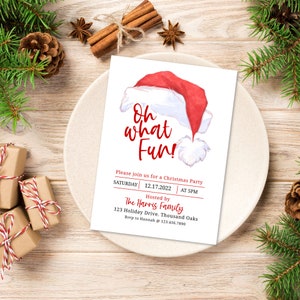 Editable Christmas Party Invitation: Jingle and Mingle (Digital)
