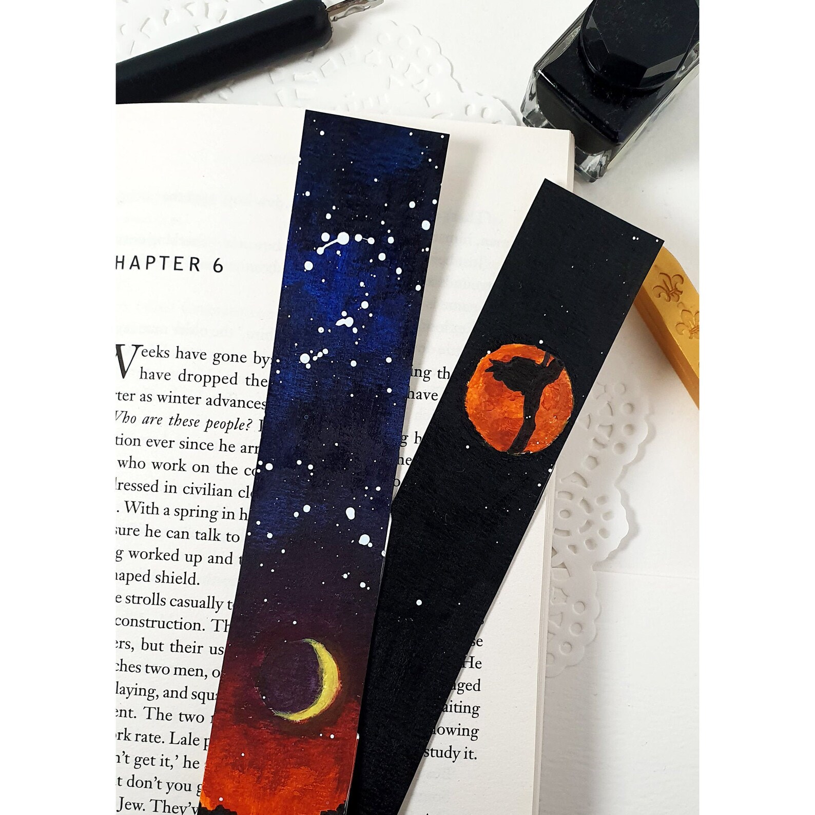 Set Of 2 Hand painted Bookmarks Acrylic Painted Bookmark Etsy Set Of 2 Hand painted Bookmarks Acrylic Painted Bookmark Etsy