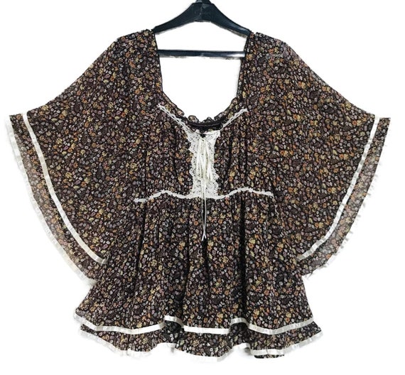 Flower Batwing Fairy Blouse