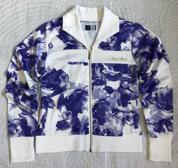 Water Color Flower Zipper Jacket