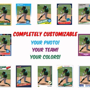 Carte da baseball personalizzate - Carte da baseball personalizzate File digitale Foto con la tua foto, nome, squadra e colori!