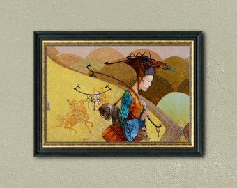 Giclee Print - Fine Art Print - "Key Keeper" By Merab Gagiladze. 27.5"x19"/70x48cm. Wall Decoration. Signed Print.