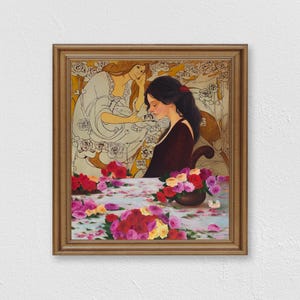 Wydruk giclée - Wydruk artystyczny - ROSES autorstwa Irmy Kusiani. Limitowana edycja podpisanego dzieła sztuki ściennej.
