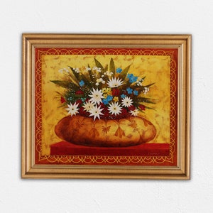 Giclee Print - Martwa natura - Kwiaty autorstwa Irmy Kusiani. Sztuka ścienna na płótnie. Podpisany wydruk.