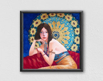 Woman Portrait Giclée Print by Irma Kusiani - Signed Limited Edition