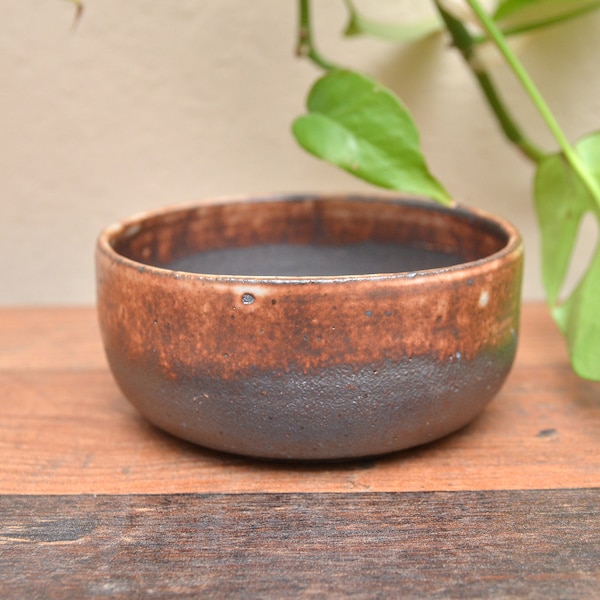 Copper - 4 1/4" Handmade Round Mame Small Mini Bonsai Pot