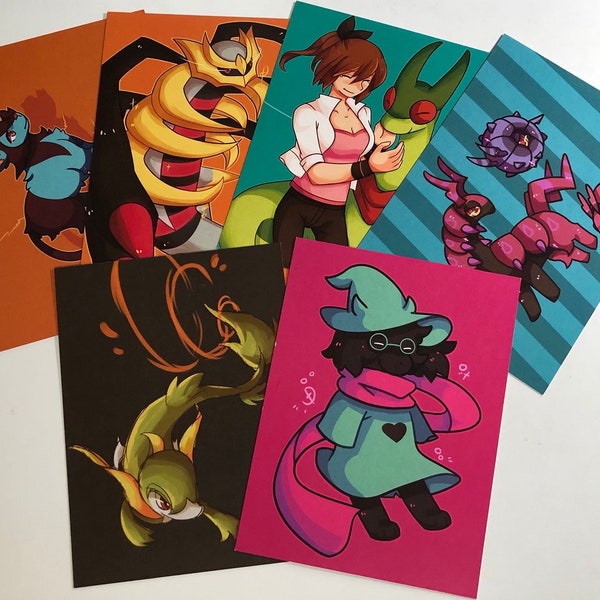 Pokemon and Deltarune Matte Prints