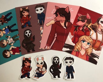 Dead by Daylight Killer Slasher Stickers, Prints, Notepads