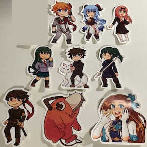 Verschiedene Anime inspirierte Aufkleber