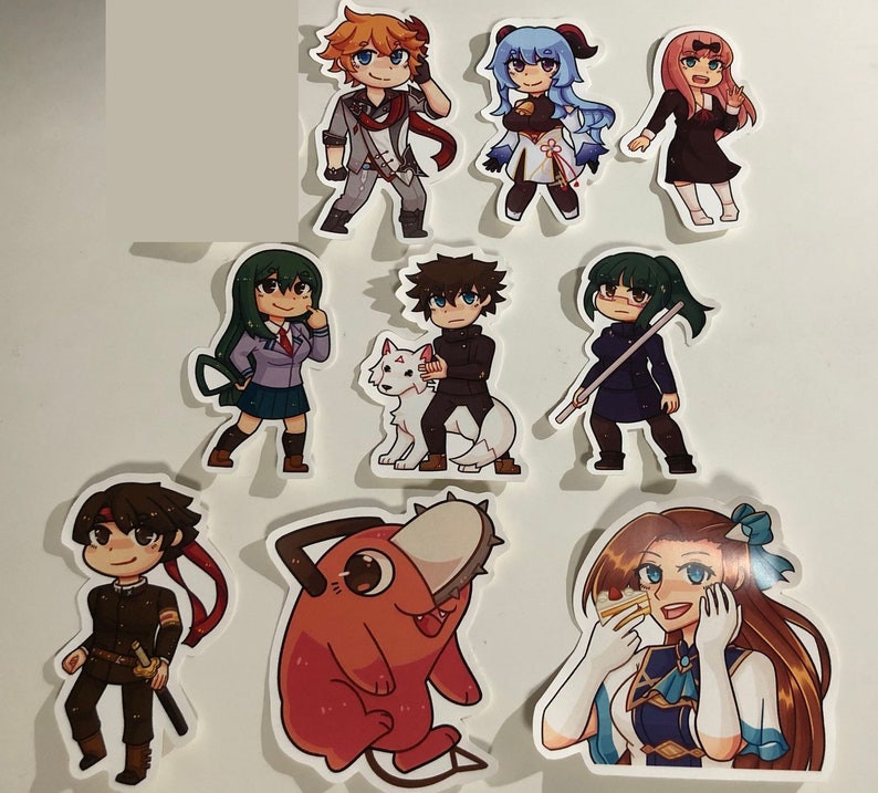 Assorted Anime Inspired Stickers - Etsy