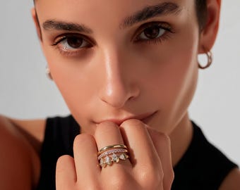 Chunky ring laminated gold plated 14