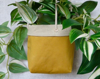 Mustard Hanging Planter, Boho Indoor Plant Hanger