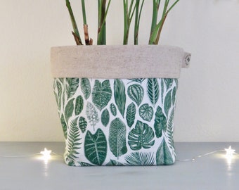 Leaf Plant Pot Cover, Houseplant Planter, Plant Gifts for Plant Lovers, Houseplant Gift for Plant Dad, Indoor Plant Pots, Fabric Planter