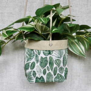 Leaf Hanging Planter, Fabric Hanging Plant Pot Holder for Indoor Plants