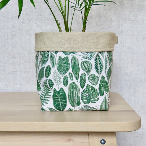 Leaf Plant Pot Cover, Houseplant Planter, Plant Gifts for Plant Lovers, Houseplant Gift for Plant Dad, Indoor Plant Pots, Fabric Planter