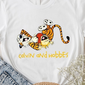 Calvin Movie Hobbes Funny Shirts, Cute Friends Comic Strip Vintage Tee Sweatshirt, Retro Calvin Film Hobbes Cartoon Tee, Birthday Xmas Gifts
