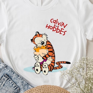 Funny Calvin Movie Hobbes Cartoon Shirts, Cute Comic Vintage Tee Sweatshirt, Cal.vin Hobbes Funny Shirt, Nice Gifts on Birthday, Christmas